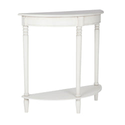 Heritage White Wooden Half Moon Table