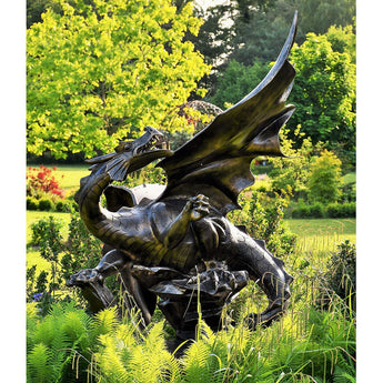 Large Metal Dragon Garden Sculpture Garden Sculptures Candle and Blue Interiors 