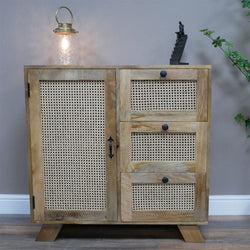 Narrow Wooden Storage Cabinet With Drawers Storage Cabinets & Lockers Candle and Blue Interiors 