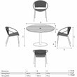 Small Outdoor Dining 4 Person Set Dakota Garden Furniture Candle and Blue Interiors 
