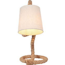 Twisted Rope Nautical Task Table Lamp Rope Lighting Candle and Blue 