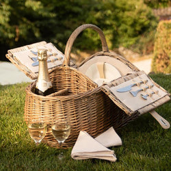 2 Person Picnic Hamper Chester Picnic Baskets Candle and Blue 