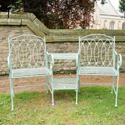 Belmont Lovers Garden Bench Garden Furniture Candle and Blue Interiors 