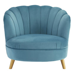 Blue Velvet Accent Chair Orlina Accent Chairs Candle and Blue Interiors 
