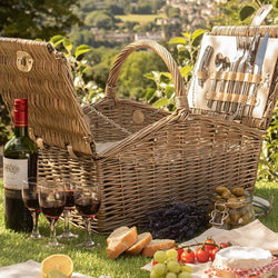 Double Lidded Brighton Picnic Hamper Picnic Baskets Candle and Blue Interiors 