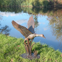 Flying Duck Lawn Sculpture Garden Sculptures Candle and Blue Interiors 