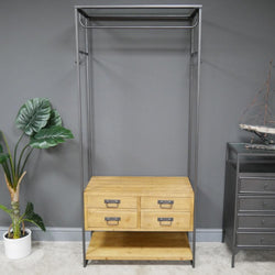 Industrial Light Wood Hall Stand Industrial Style Candle and Blue Interiors 