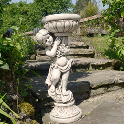 Janet Classic Lawn Garden Planter Garden Sculptures Candle and Blue 