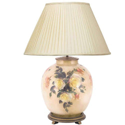 Jenny Worrall Rose Gold Large Round Table Lamp Lighting Candle and Blue 
