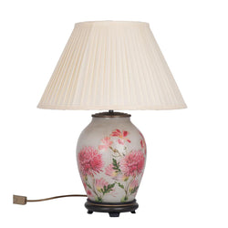 JW78 Jenny Worrall Dahila Alstroemeria Lamp Lighting Candle and Blue Interiors 