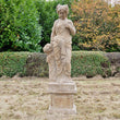 Lady With Basket Stone Garden Statue Garden Sculptures Candle and Blue Interiors 