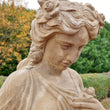 Lady With Basket Stone Garden Statue Garden Sculptures Candle and Blue Interiors 