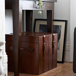 Leather Storage Trunk Medium