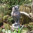Long Eared Owl Metal Garden Sculpture Garden Sculptures Candle and Blue 