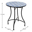 Nassau Small Round Garden 60cm Table & 2 Milan Chairs Garden Furniture Candle and Blue Interiors 