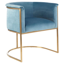 Occasional Blue Velvet Accent Armchair Armchair Candle and Blue Interiors 