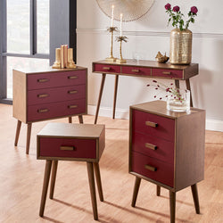 Sabinio Mulberry 3 Drawer Chest Chest of Drawers Candle and Blue Interiors 