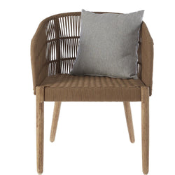Small Latte Conservatory Rope Armchair- Melford Armchair Candle and Blue Interiors 