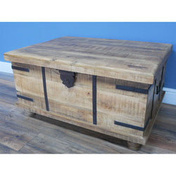 Small Wooden Trunk Coffee Table With Lid Coffee Table Candle and Blue Interiors 
