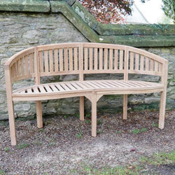 Teak 3 Seater Garden Bench Seat Garden Furniture Candle and Blue Interiors 